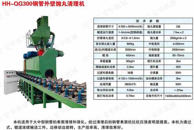 钢管外壁抛丸机